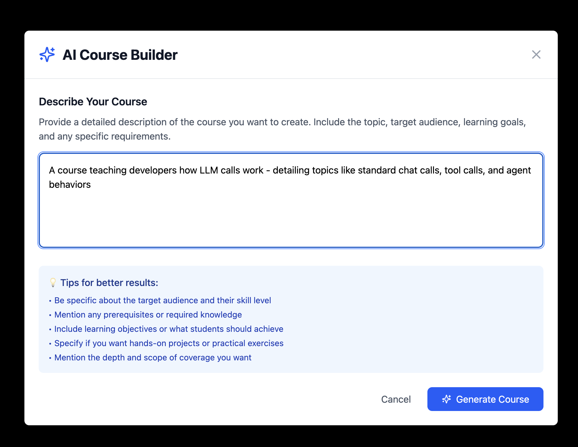 Course Builder