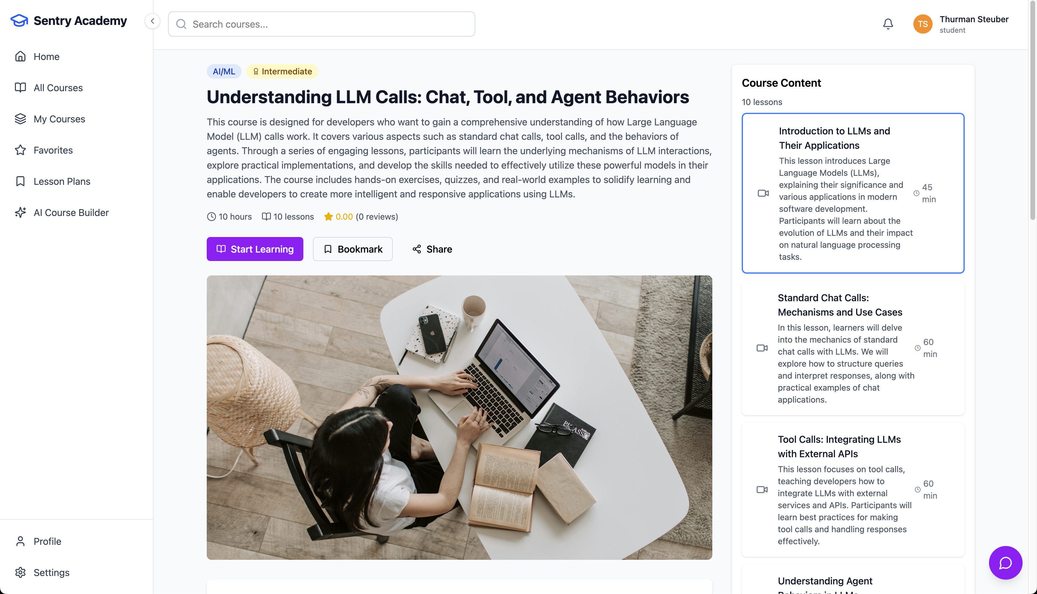 Created Course
